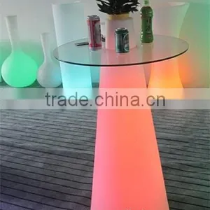 PE Plastic Bar Table With LED Light and Remote Control YXF-50120C thumbnail-5