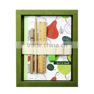 New Eco A5 Elastic Band Notebook Set With Stationery thumbnail-6