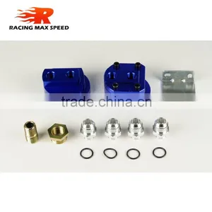 OIL FILTER SANDWICH ADAPTER UNIVERSAL OIL COOLER SANDWICH ADAPTER FIT FOR RSX CIVIC STI EVO DSM RX7 RX8 240SX GTR GTS SI(SW3) thumbnail-1