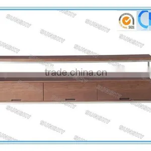 Good Quality Low Price Beautiful Walnut Wooden tv Stand SK1201F thumbnail-1