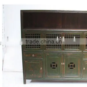 Hebei Chinese Antique Eight Door Two Drawer Cupboard thumbnail-1