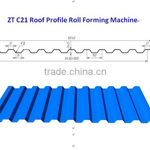 ZT C21 Russian Sheet Roof Profile Roll Forming Machine thumbnail-2