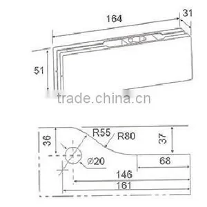 China Supplier Stainless Steel Patch Fitting for Glass Door (DL-032) thumbnail-2
