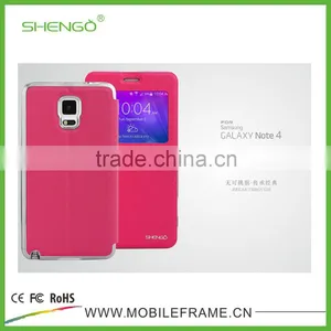 Luxury Leather Flip Mobile Phone Case for Samsung Galaxy Note4 thumbnail-4