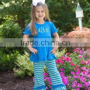 Top and Pants Ruffle Outfit for Kids Red Cotton Ruffle Top for Children New Design thumbnail-6