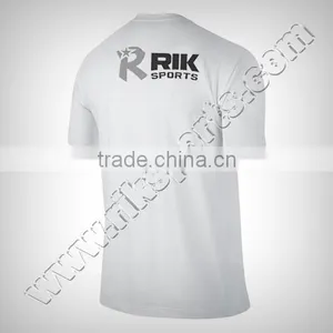 White Printed Sports T-Shirts Casual T-Shirts With 100% Cotton thumbnail-2