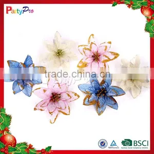 Partypro 2015 New Christmas Indoor Decorations Colorful Plastic Artificial Flowers China thumbnail-2