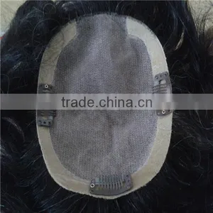 Silk Top Full Lace Closure Human Indian Remy Remi Hair Partial Wig Mix Color thumbnail-1