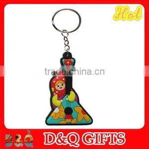 Promotion 3D Rubber Custom Guitar Keychain With Russia thumbnail-1