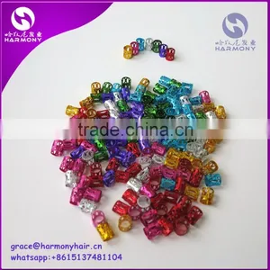 NEW ARRIVE Dreadlock Beads for Braided Box Braiding, Twist Braids, Dreadlock Hair Extension 7mm Hole 7 Colors thumbnail-1