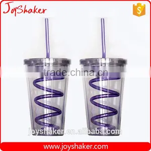 Wholesale Price Joyshaker Paper Insert Plastic Cup, 450ml Double Wall Sipper Drink Cup thumbnail-6