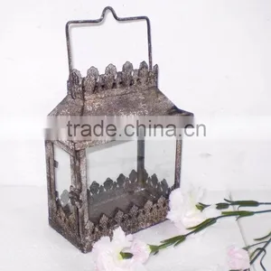 8009489MC- Rectangle Metal Candle Lantern thumbnail-1