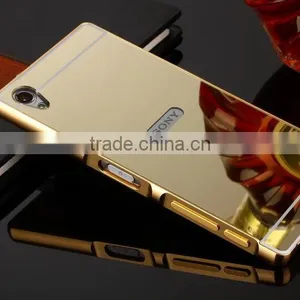High Quality Luxury Mirror Cover Bumper Phone Case For Sony Z5P thumbnail-4
