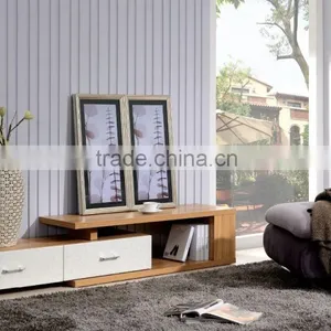 Modern Wooden Narrow Walnut Functional tv Cabinet Set/ Wall Unit thumbnail-2