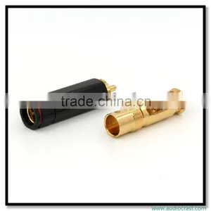 OEM Black Print Gold RCA Connector Cables Audio HIFi Cable thumbnail-6