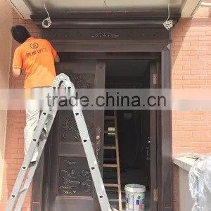 2016 Hotsale Classic Luxury Villa Design Exterior Security Bronze Copper Door From China Supplier Quality Choice thumbnail-4