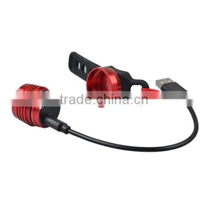 Aluminum Alloy MINI Bicycle Tail Seatpost USB Rechargeable Bike Light Quality Choice thumbnail-2
