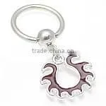 Burgundy Flare-Up Captive Ring thumbnail-1