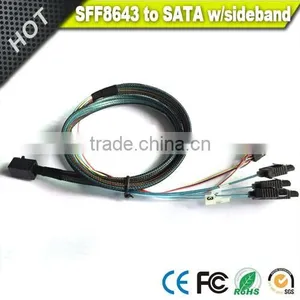 Vision Mini SAS SFF-8643 to SATA 7pin With Sideband SGPIO Cable thumbnail-2