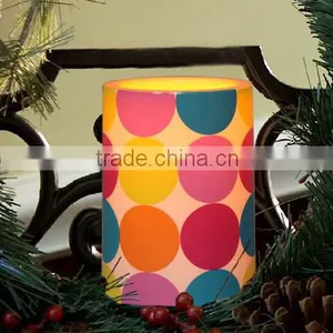 Plastic Led Luminary Candle With Decal and Timer for House or Party Decor thumbnail-1
