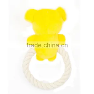 Dogs Toys Short Plush Cotton Stuffed Interactive Pet Toys For Cats Scratch Chew Cotton Rope Tug Toys For Small Dogs P1042 thumbnail-2