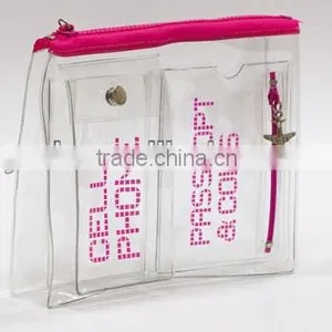 Wholesale Clear PVC Plastic Toiletry Packaging Bag thumbnail-1