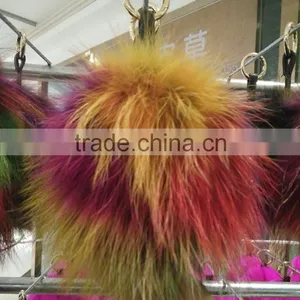Natural Real Fur Pom Poms Ball / Fur Ball / Raccoon Fur Pompon thumbnail-2