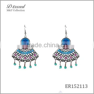 2016 Hot New Designs Ladies/Women's Vintage Jewellery Earrings Bohemian Style Tassels Gold/Silver Plating Drop Earrings thumbnail-2