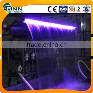 Color Changing Garden Pool Stainless Steel Waterfall Fountain thumbnail-6