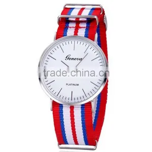 Hot Style Fashion Design Watch Business Nylon Tape Ultra-thin Stripe Watch Silicone Sports Watch thumbnail-1