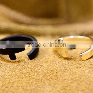 Cross Design White Gold Plated Without Stone Double Cross Adjustable Jewellery Ring Wholesale thumbnail-5