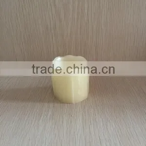 Wax Flameless LED Candles Melted Size: H 5cm Dia 5cm - Silver thumbnail-1