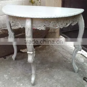 Side Table 3 Legs Grey Distresed thumbnail-1