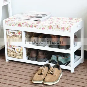 Fitting Room 2 Tiers Soft Sitting Stool for Shoes Storage thumbnail-1