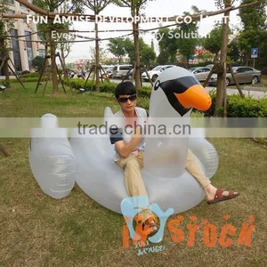 Factory Price PVC Swimming Pool Float Inflatable Swan in Stock thumbnail-1