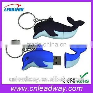 Dophin Shaped Usb Pen Drive With Keyring Wholesale China thumbnail-1