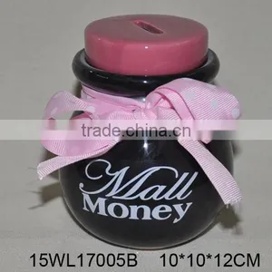 Ceramic Coin Bank With Hanging Ornament in Bright Color thumbnail-6