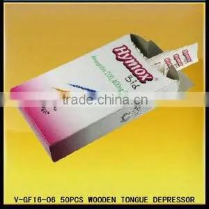 V-GF16-14 50PCS Adult Disposable Sterile Medical Wooden Tongue Depressor With Paper Box thumbnail-4