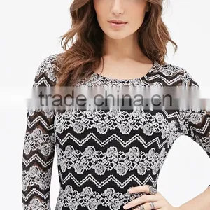 Floral and Chevron Lace New Fashion Woman Dress Maxi Long Dress thumbnail-5