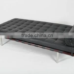 High Quality Barcelona Sofa Bed Solid Wood Frame Barcelona Daybed Leather thumbnail-3