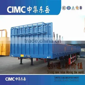 CIMC Triangle Tyre Dropside Platform Transportation Trailer Angola thumbnail-1