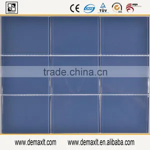 10x10cm Chip Sky Blue Square Mosaic Tile for Swimming Pool thumbnail-1