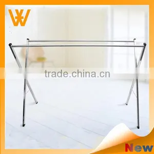 X Shape Thick Metal Clothes Horse Foldable Stainless Steel Clothes Rack thumbnail-1
