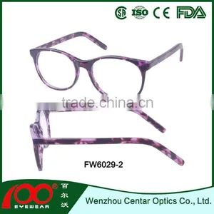 New Model Eyewear Frame Glasses Acetate Round Eyewear Glasses for Girl thumbnail-3