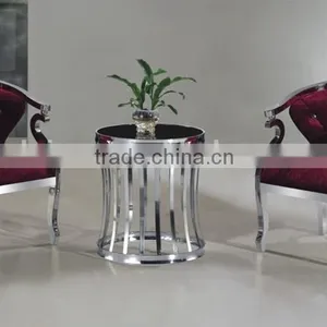 Foshan Shunde Modern Living Room Save Space Bent Glass Nest Coffee Table thumbnail-6