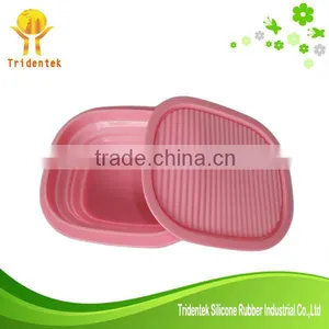 100% Food Grade With Lids Food Warmer Silicone Folding Lunch Box thumbnail-1