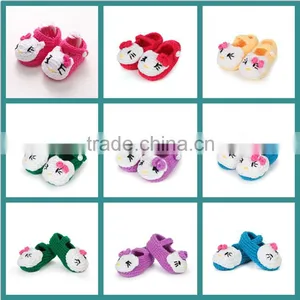 New Design Shoes Crochet Baby Girls Shoes Fancy Crochet Shoes thumbnail-1