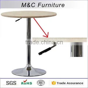 Outdoor Height Adjustable Rattan Round Bar Table thumbnail-1