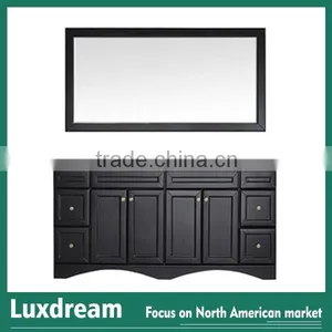 72" Luxury Double Sink Espresso Bathroom Vanity thumbnail-1