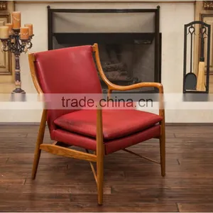 Diamond Mid-century Modern Walnut Finished Lounge Chair With Hand-stained Wood Base thumbnail-1